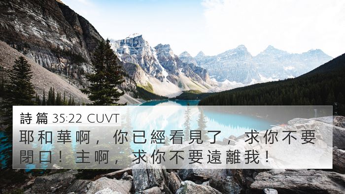 詩 篇 35:22 CUVT Bible Verse Image