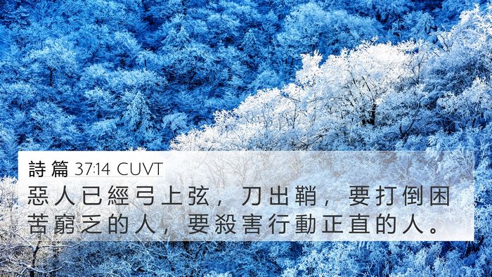 詩 篇 37:14 CUVT Bible Verse Image