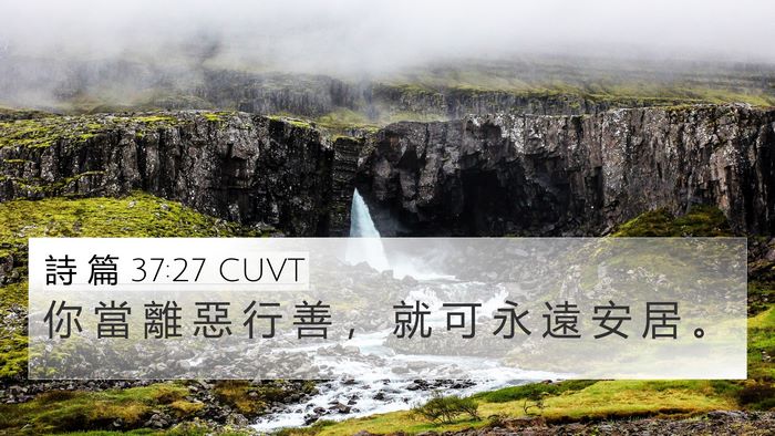 詩 篇 37:27 CUVT Bible Verse Image
