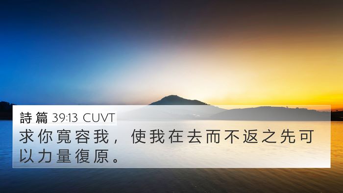 詩 篇 39:13 CUVT Bible Verse Image