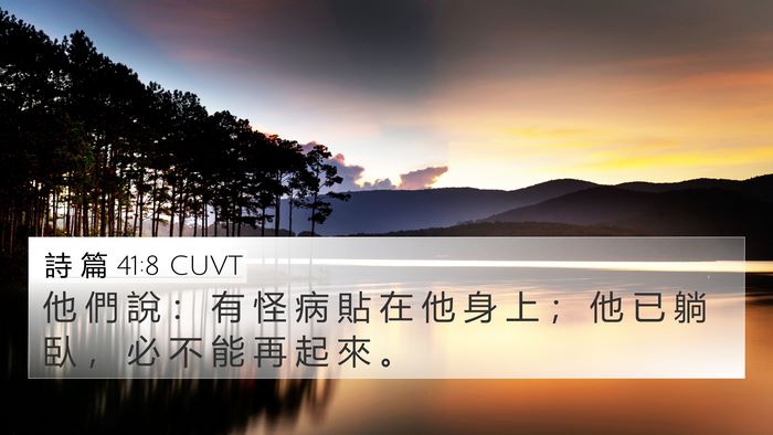 詩 篇 41:8 CUVT Bible Verse Image