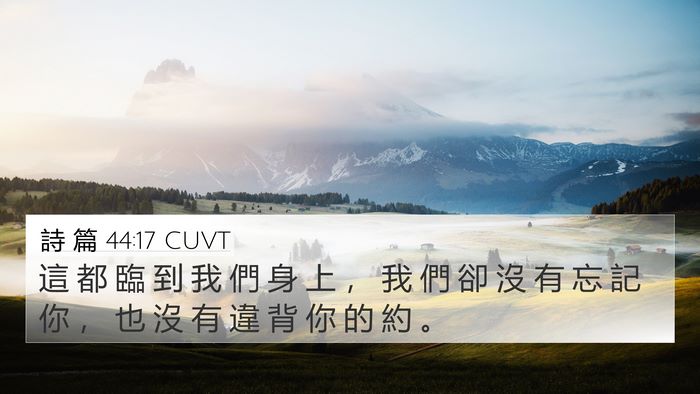 詩 篇 44:17 CUVT Bible Verse Image