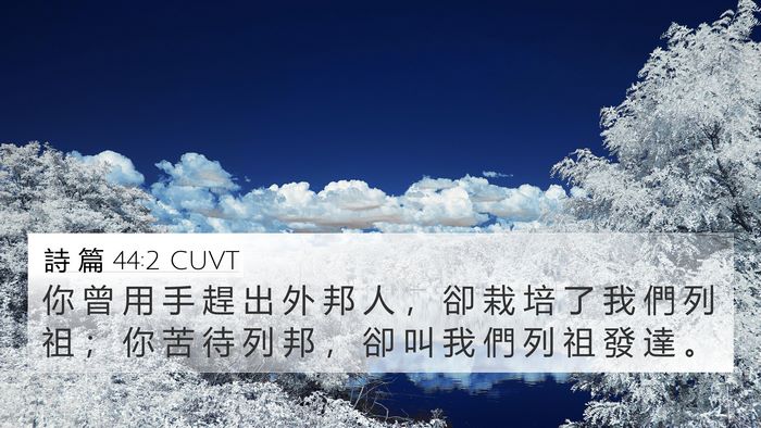 詩 篇 44:2 CUVT Bible Verse Image