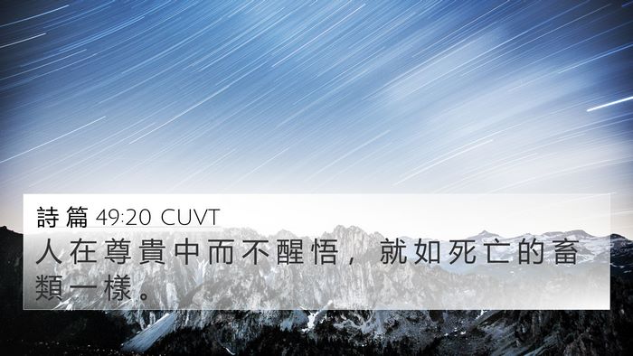 詩 篇 49:20 CUVT Bible Verse Image