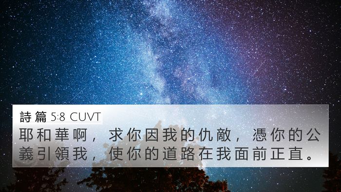詩 篇 5:8 CUVT Bible Verse Image
