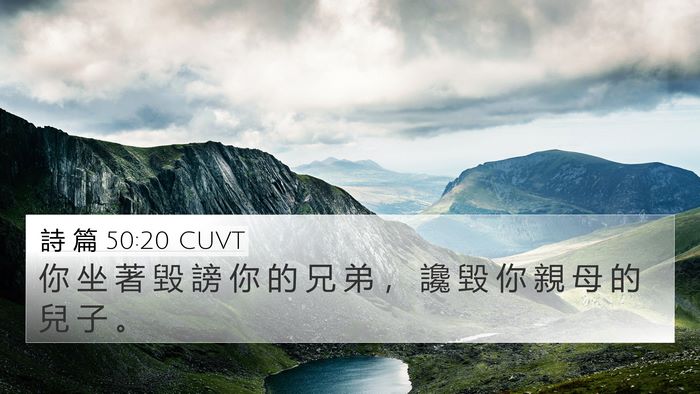 詩 篇 50:20 CUVT Bible Verse Image