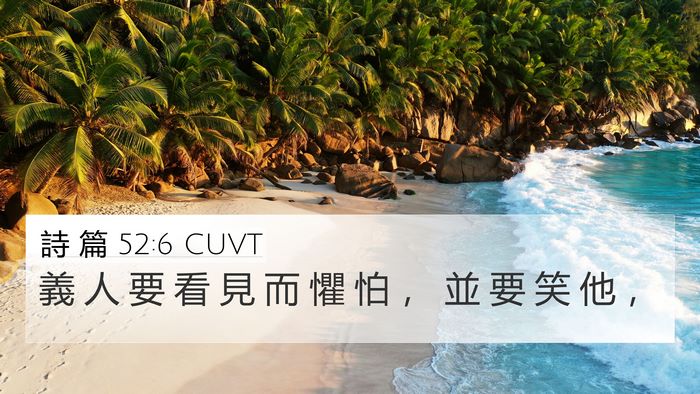 詩 篇 52:6 CUVT Bible Verse Image