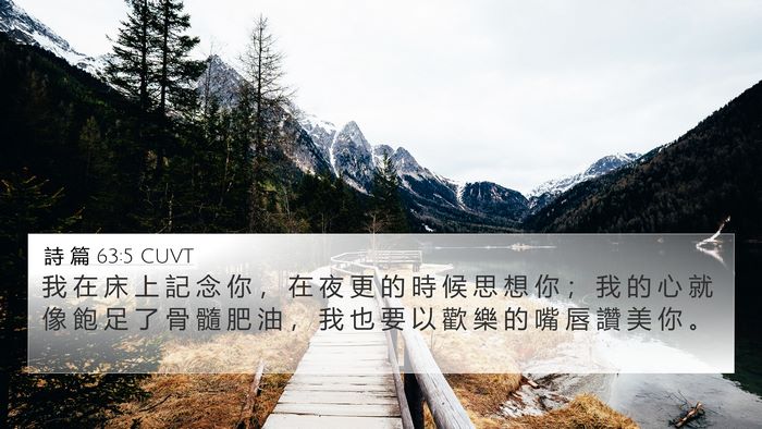 詩 篇 63:5 CUVT Bible Verse Image