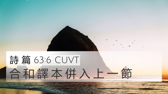 詩 篇 63:6 CUVT Bible Verse Image