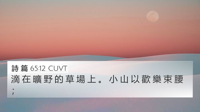 詩 篇 65:12 CUVT Bible Verse Image