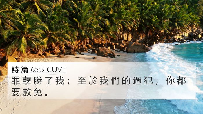 詩 篇 65:3 CUVT Bible Verse Image