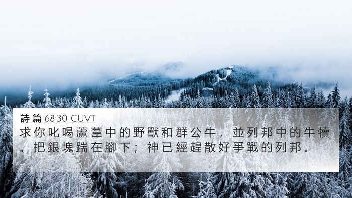詩 篇 68:30 CUVT Bible Verse Image