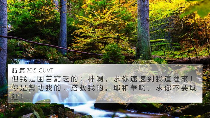 詩 篇 70:5 CUVT Bible Verse Image