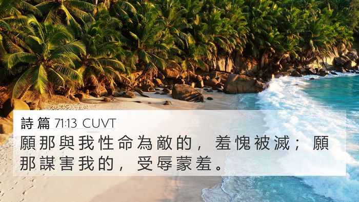 詩 篇 71:13 CUVT Bible Verse Image
