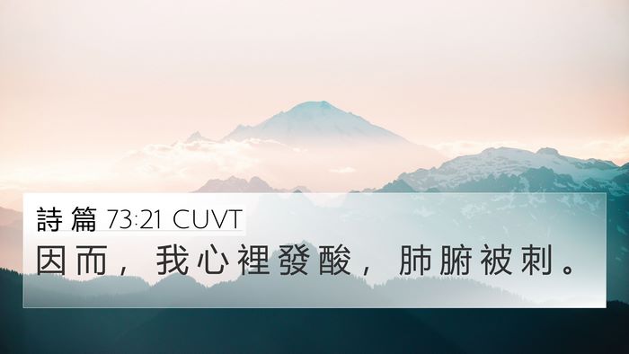 詩 篇 73:21 CUVT 4K Wallpaper - 因 而 ， 我 心 裡 發 酸 ， 肺 腑 被 - 4K Wallpaper Bible Verse