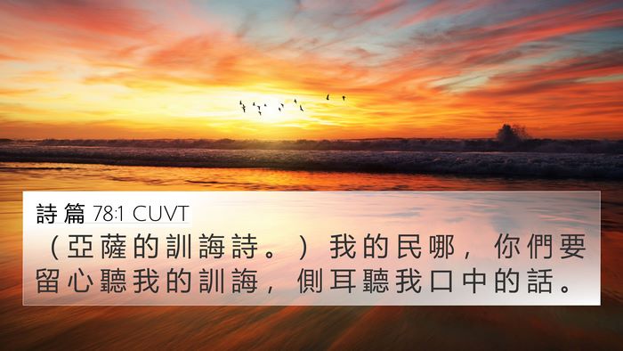 詩 篇 78:1 CUVT Bible Verse Image