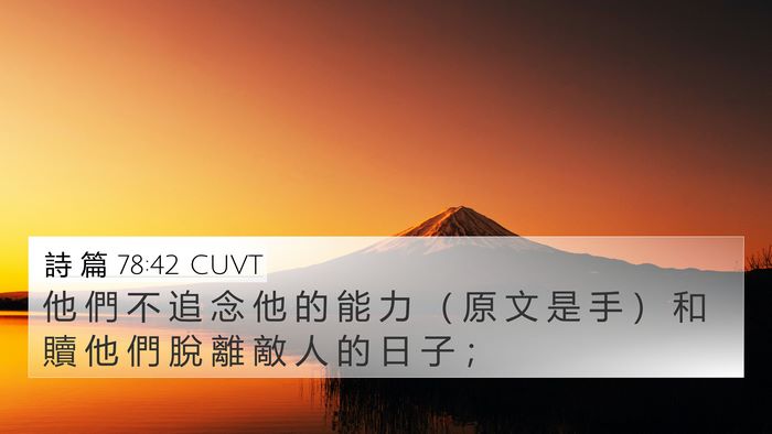 詩 篇 78:42 CUVT Bible Verse Image