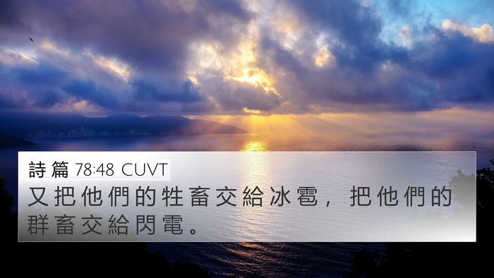 詩 篇 78:48 CUVT Bible Verse Image