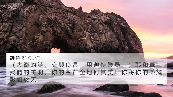 詩 篇 8:1 CUVT Bible Verse Image