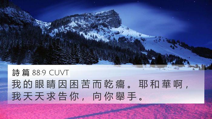 詩 篇 88:9 CUVT Bible Verse Image