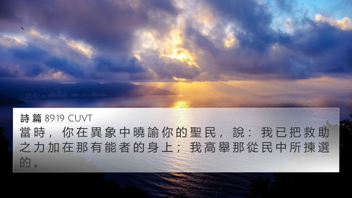 詩 篇 89:19 CUVT Bible Verse Image