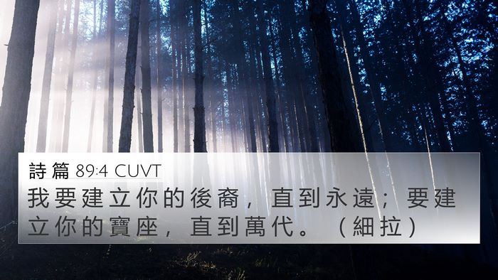 詩 篇 89:4 CUVT Bible Verse Image
