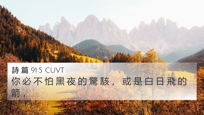 詩 篇 91:5 CUVT Bible Verse Image