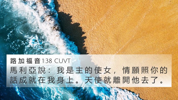路 加 福 音 1:38 CUVT 4K Wallpaper - 馬 利 亞 說 ： 我 是 主 的 使 女 ， - 4K Wallpaper Bible Verse