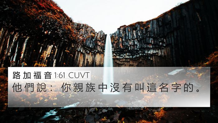 路 加 福 音 1:61 CUVT 4K Wallpaper - 他 們 說 ： 你 親 族 中 沒 有 叫 這 - 4K Wallpaper Bible Verse