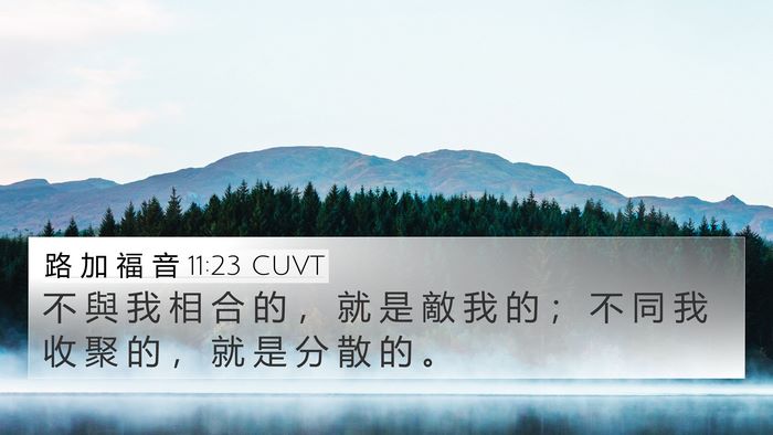 路 加 福 音 11:23 CUVT Bible Verse Image