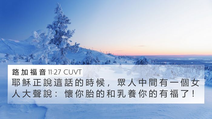 路 加 福 音 11:27 CUVT Bible Verse Image