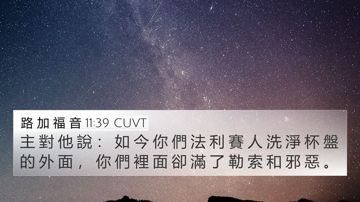 路 加 福 音 11:39 CUVT Bible Verse Image