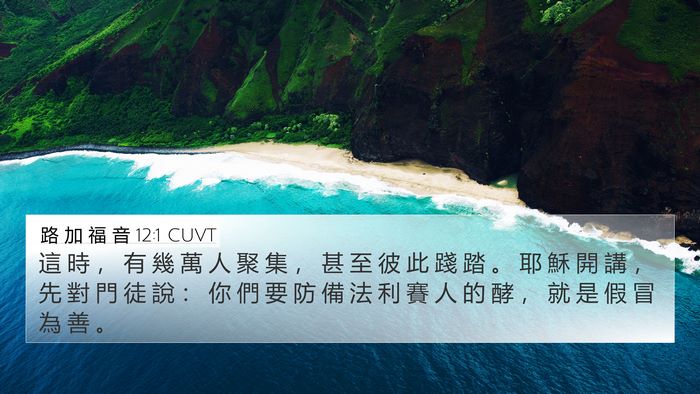 路 加 福 音 12:1 CUVT Bible Verse Image