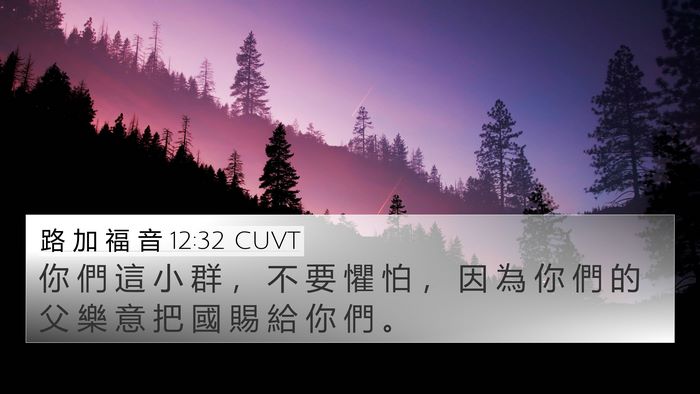 路 加 福 音 12:32 CUVT Bible Verse Image
