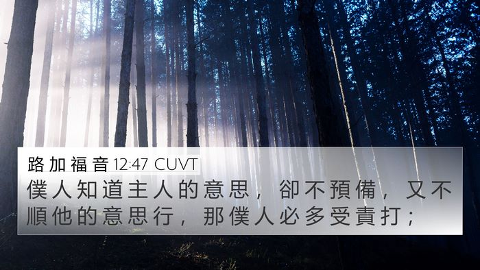 路 加 福 音 12:47 CUVT Bible Verse Image