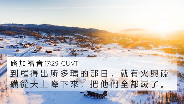 路 加 福 音 17:29 CUVT Bible Verse Image