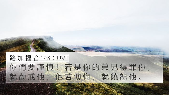 路 加 福 音 17:3 CUVT Bible Verse Image