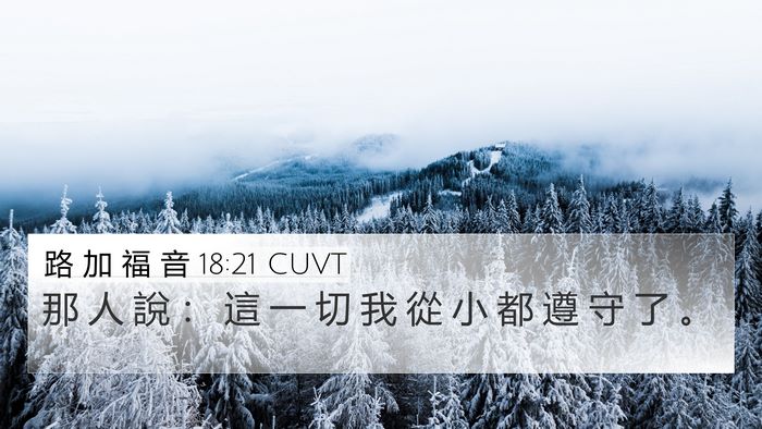 路 加 福 音 18:21 CUVT Bible Verse Image