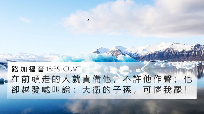 路 加 福 音 18:39 CUVT Bible Verse Image