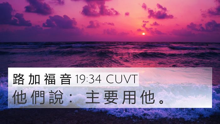 路 加 福 音 19:34 CUVT Bible Verse Image