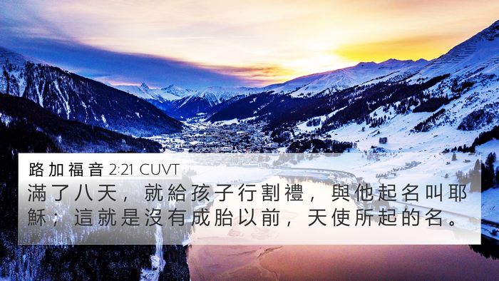 路 加 福 音 2:21 CUVT Bible Verse Image