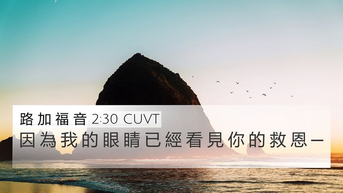 路 加 福 音 2:30 CUVT Bible Verse Image