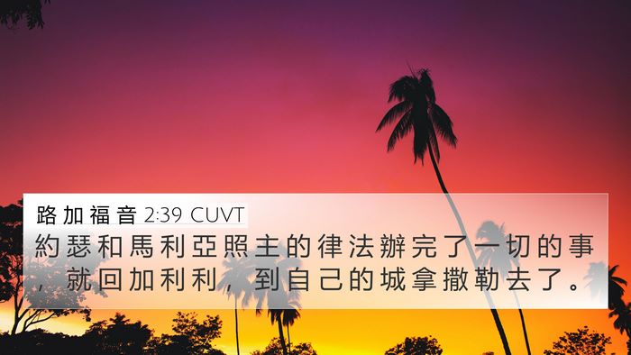 路 加 福 音 2:39 CUVT Bible Verse Image
