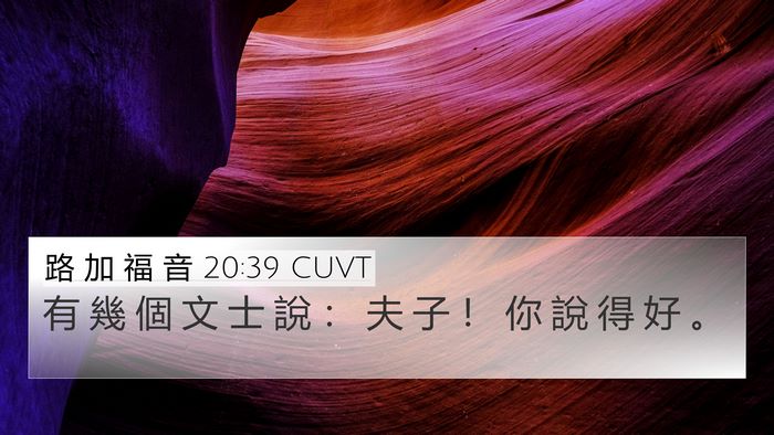 路 加 福 音 20:39 CUVT Bible Verse Image