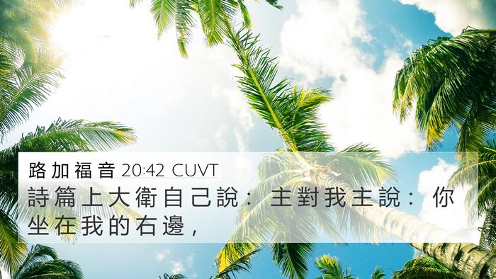路 加 福 音 20:42 CUVT Bible Verse Image