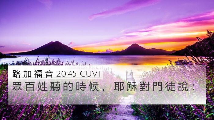 路 加 福 音 20:45 CUVT Bible Verse Image
