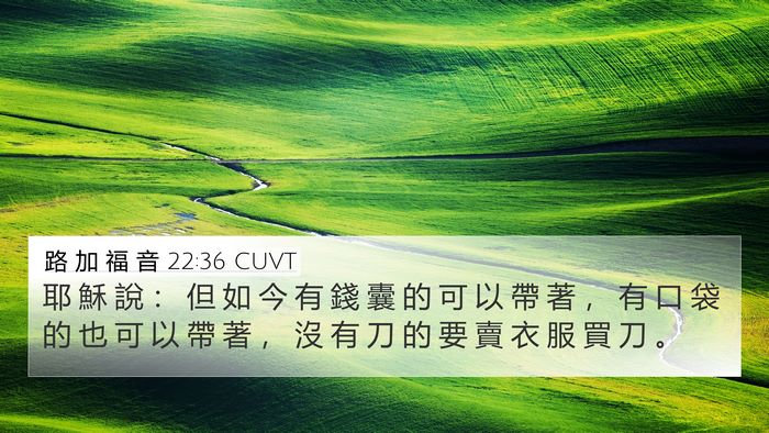 路 加 福 音 22:36 CUVT Bible Verse Image