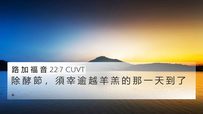 路 加 福 音 22:7 CUVT Bible Verse Image