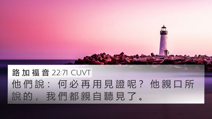 路 加 福 音 22:71 CUVT Bible Verse Image