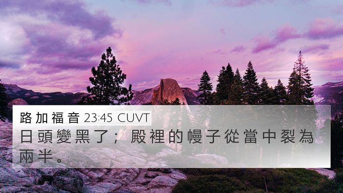 路 加 福 音 23:45 CUVT Bible Verse Image
